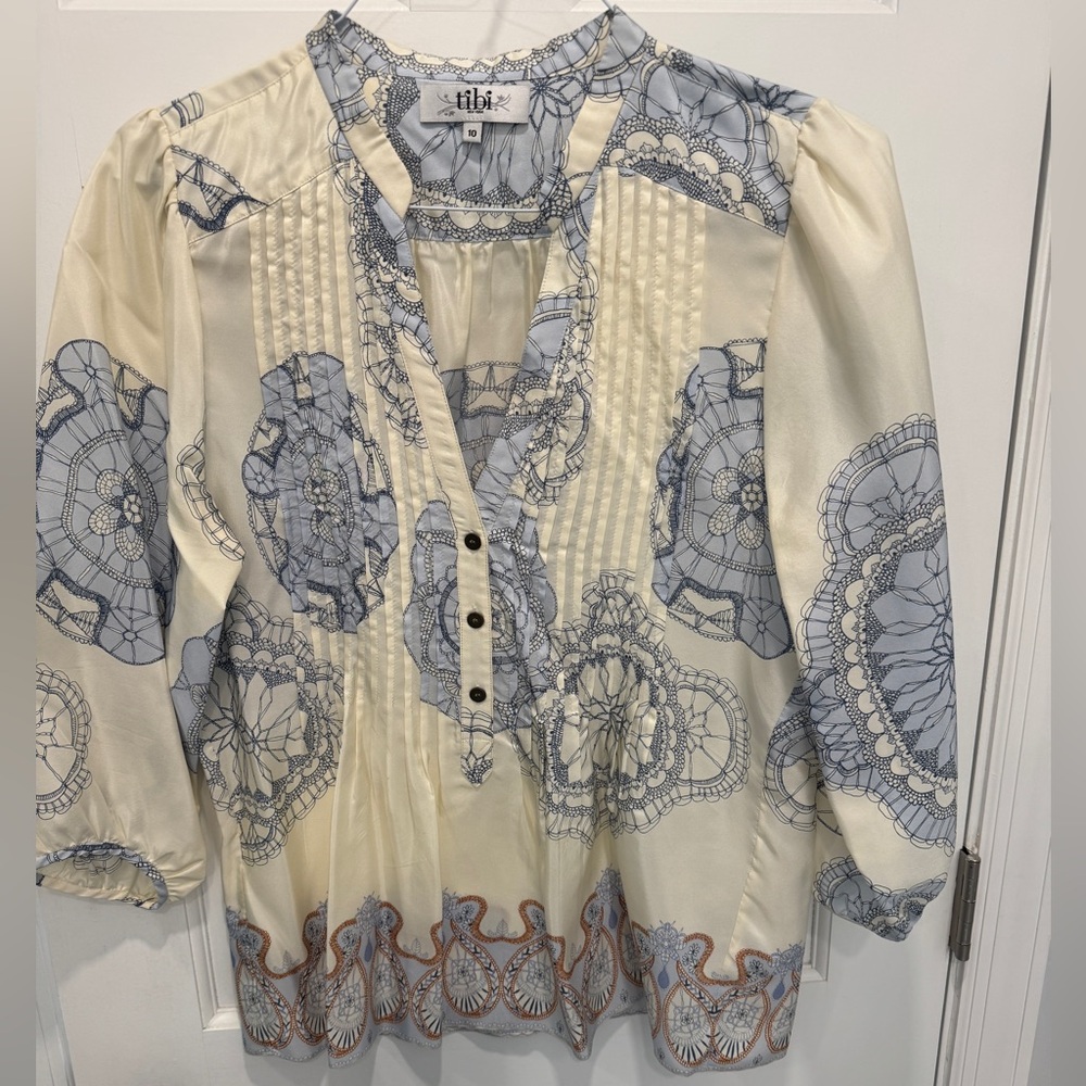 Tibi size 10 silk blouse